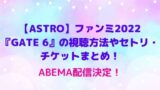 ASTRO日本ライブ2022『STARGAZER』のチケットや注意点・イルコン詳細 